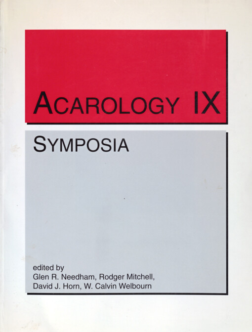 Acarology IX. Symposia