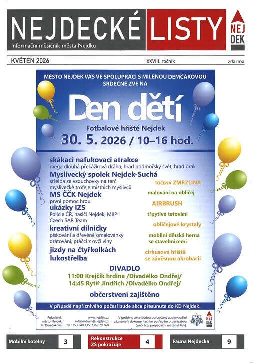 Nejdecké listy : informační měsíčník města Nejdku