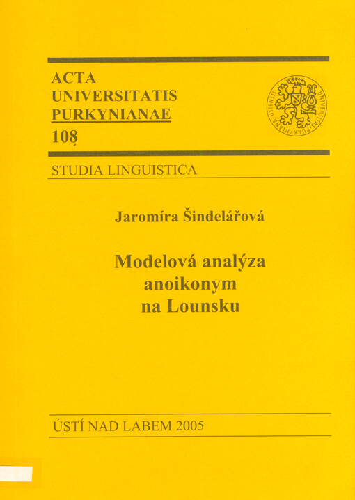 Modelová analýza anoikonym na Lounsku