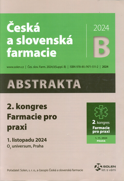 2. kongres Farmacie pro praxi : 1. listopadu 2024, O2 universum, Praha : abstrakta