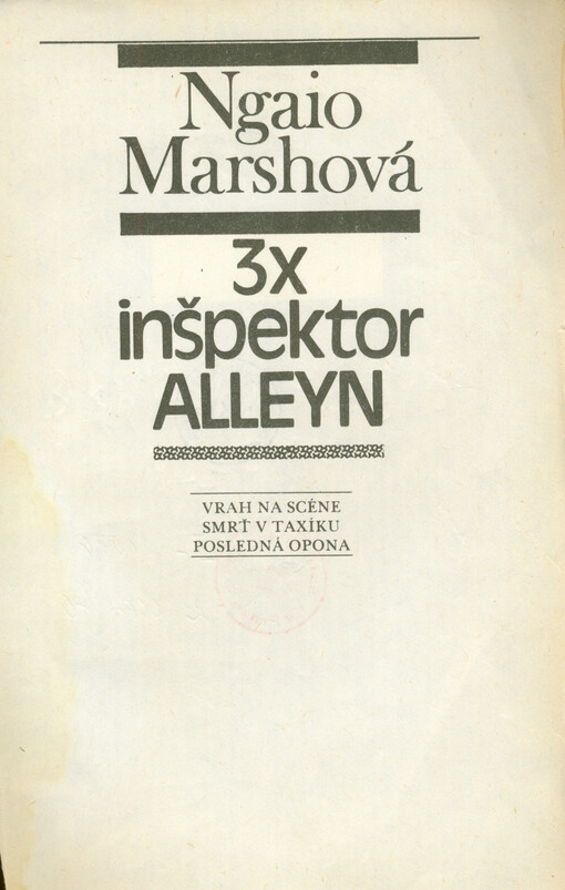 3x inšpektor Alleyn