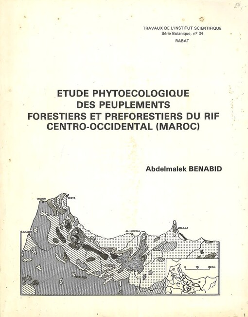 Etude phytoecologique des peuplements forestiers et preforestiers du Rif centro-occidental (Maroc)