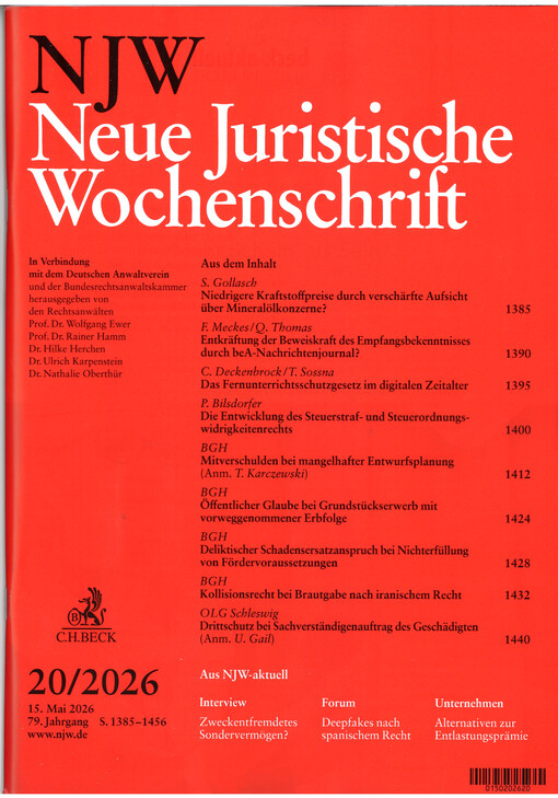 Neue juristische Wochenschrift