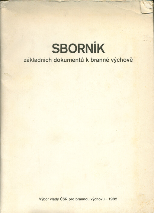 Sborník základních dokumentů k branné výchově