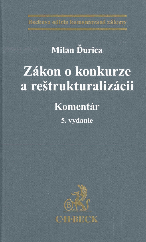 Zákon o konkurze a reštrukturalizácii : komentár