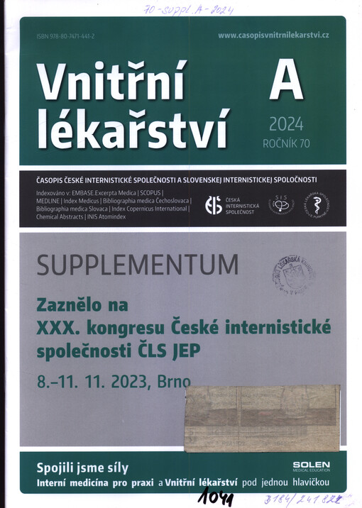 Zaznělo na ... kongresu ČIS ČLS JEP : ...