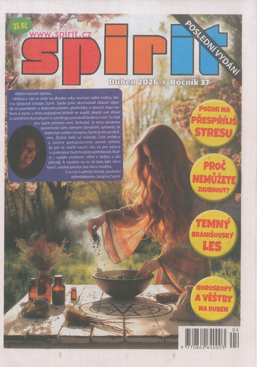 Spirit : krok za kulisy tajemství - horoskopy - snáře - lidové léčitelství - kvizy a křížovky