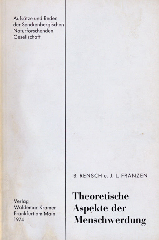 Theoretische Aspekte der Menschwerdung