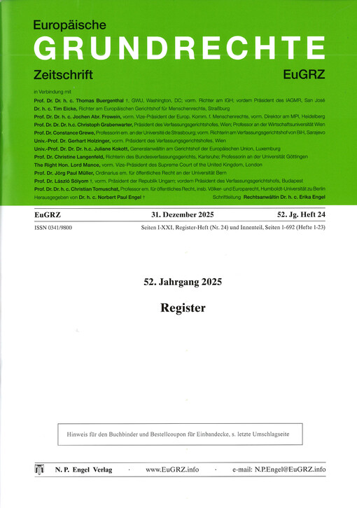 Europäische Grundrechte Zeitschrift