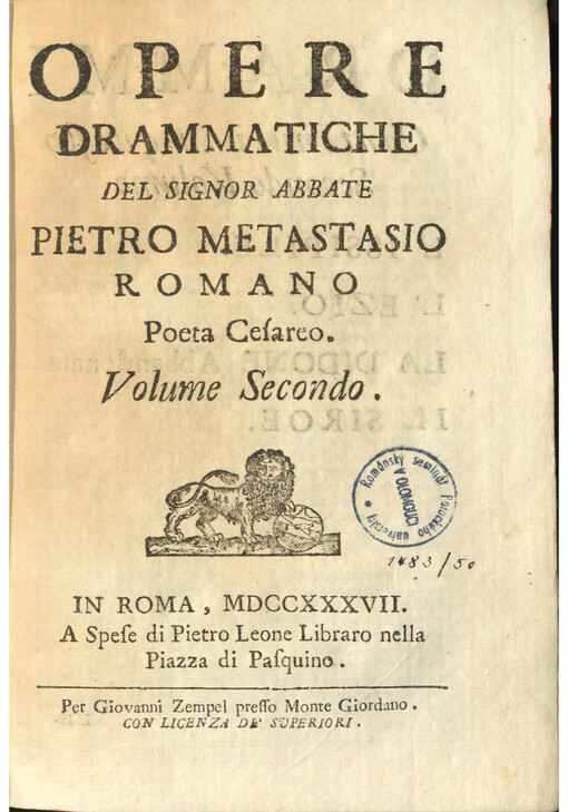 Opere drammatiche. Volume Secondo