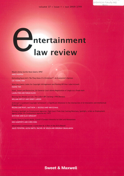 Entertainment law review