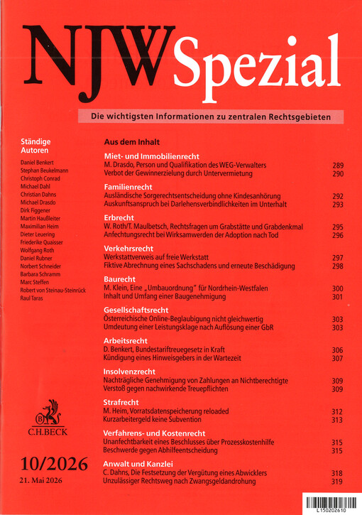 NJW Spezial