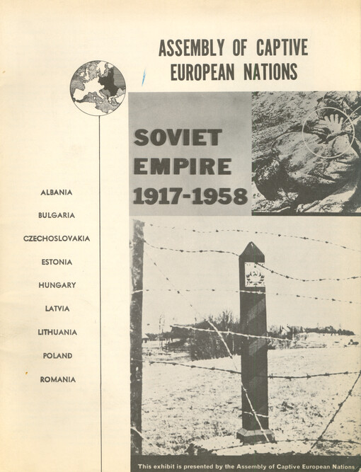 Assembly of Captive European Nations : Soviet empire 1917-1958
