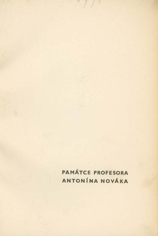 Památce prof. Antonína Nováka