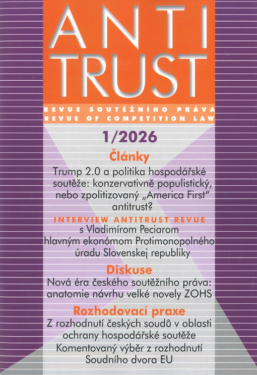 Antitrust : revue soutěžního práva