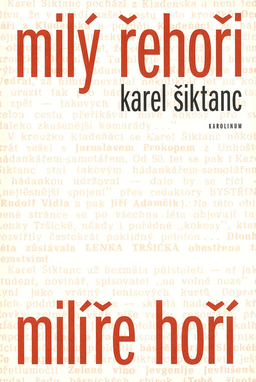 Milý Řehoři, milíře hoří
