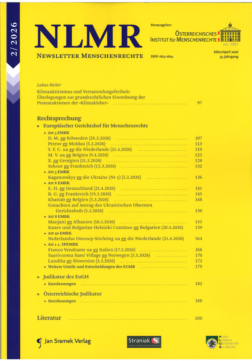 Newsletter Menschenrechte
