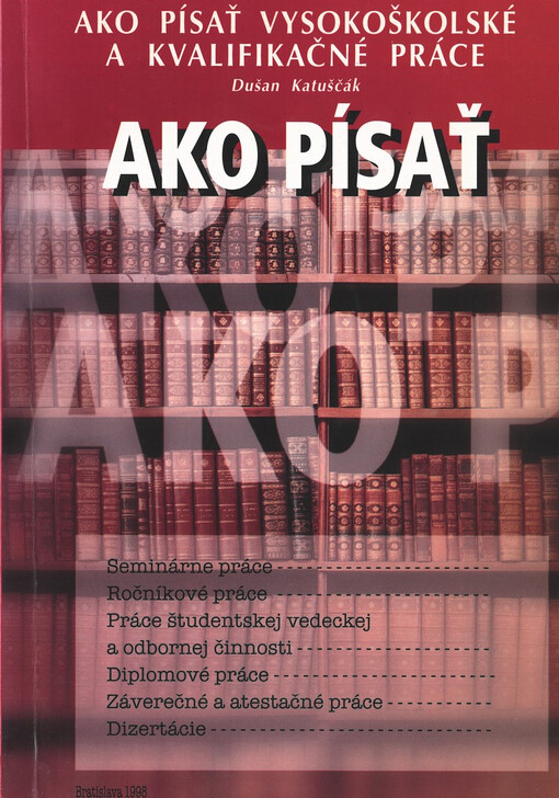 Ako písať : seminárne práce