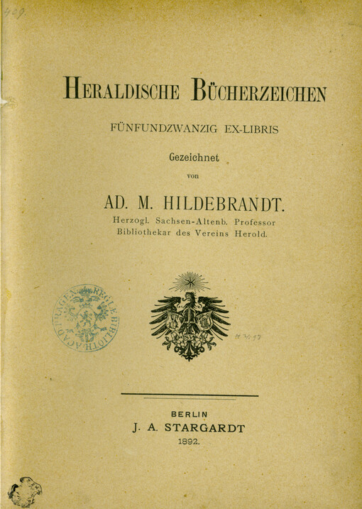 Heraldische Bücherzeichen : fünfundzwanzig Ex-libris