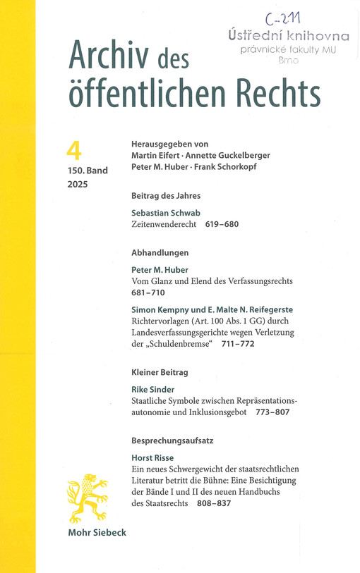 Archiv des öffentlichen Rechts