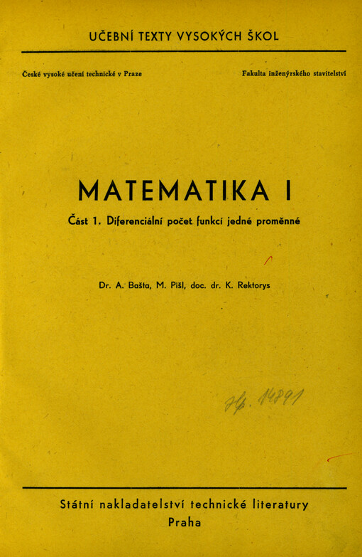 Matematika I. Část 1, Diferenciální počet funkcí jedné proměnné