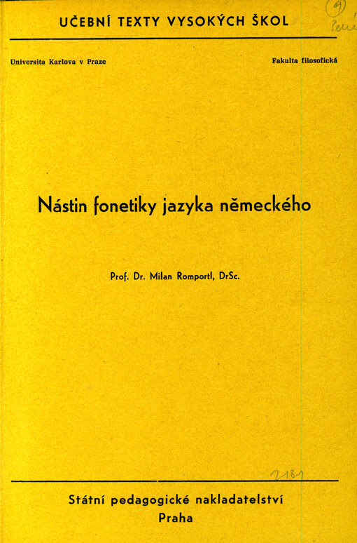 Nástin fonetiky jazyka německého