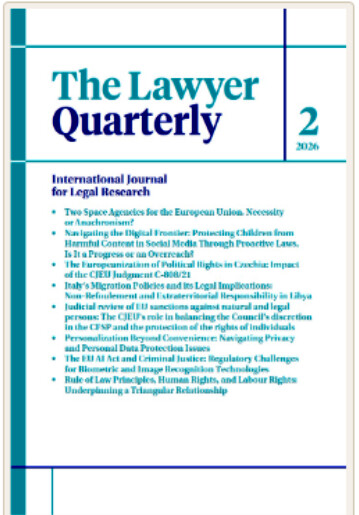 The lawyer quarterly : international journal for legal research