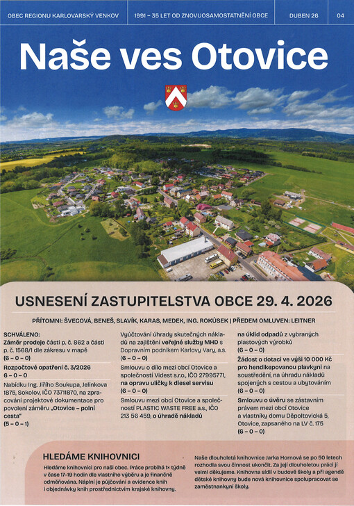 Naše ves : otovické noviny : otovické vydání