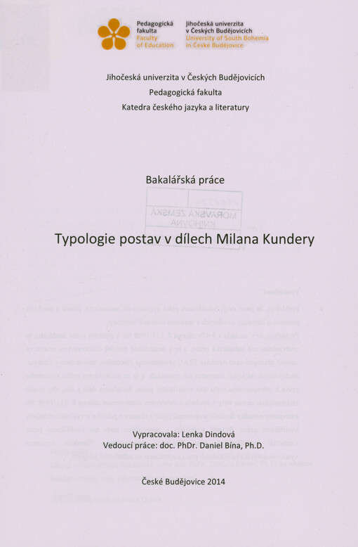 Typologie postav v dílech Milana Kundery