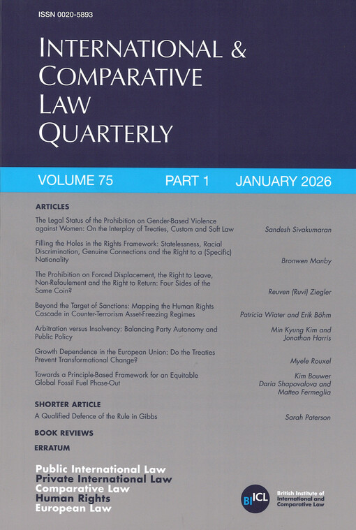 International and comparative law quarterly