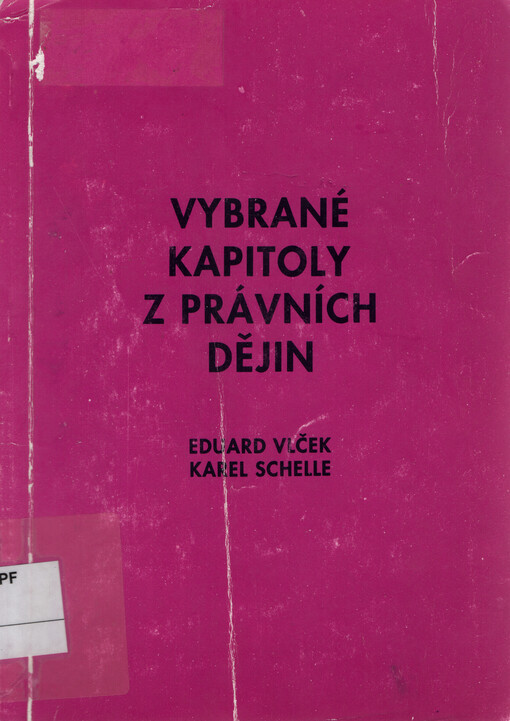 Vybrané kapitoly z právních dějin