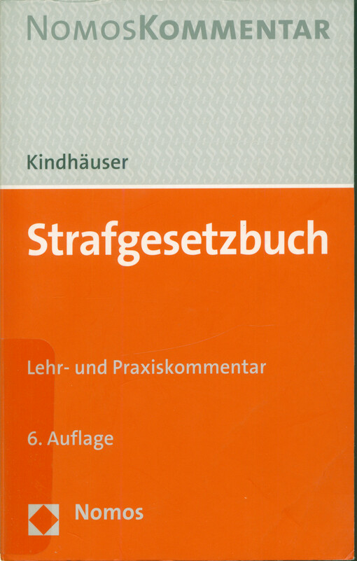 Strafgesetzbuch : Lehr- und Praxiskommentar