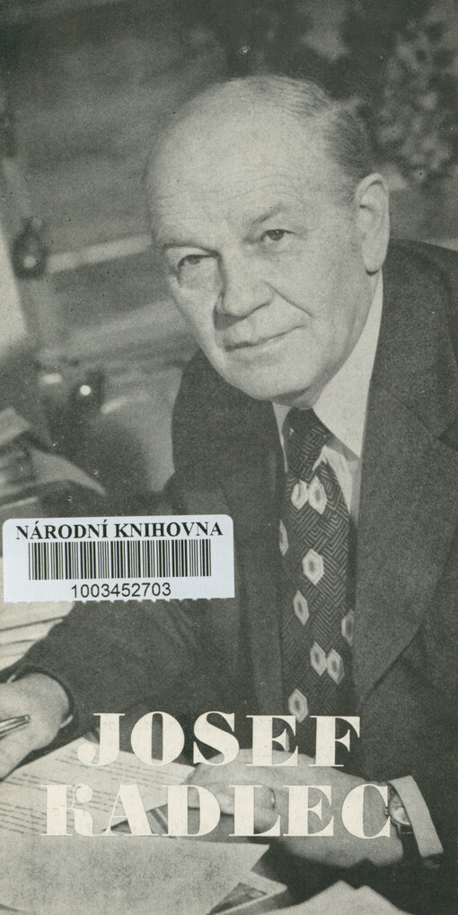 Josef Kadlec : [Sborníček] k 60. narozeninám Josefa Kadlece
