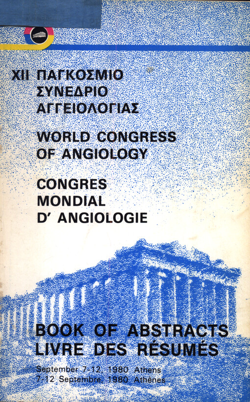 12th world congress of angiology : book of abstracts : September 7-12, 1980, Athens