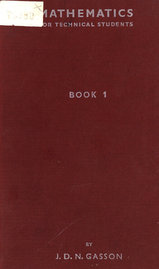 Mathematics for technical students. Book II.