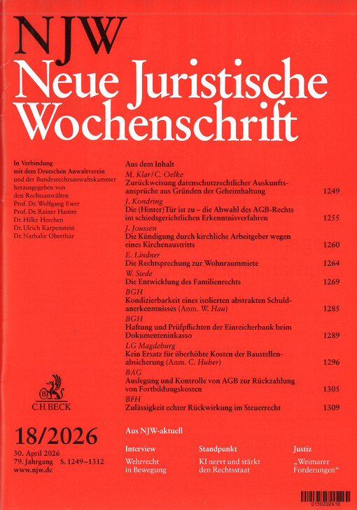 Neue juristische Wochenschrift