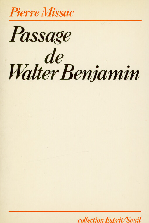 Passage de Walter Benjamin