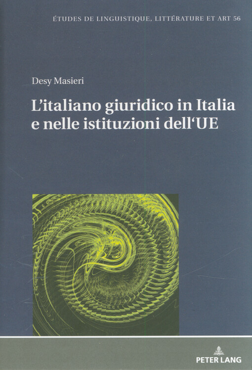 L'italiano giuridico in Italia e nelle istituzioni dell'UE