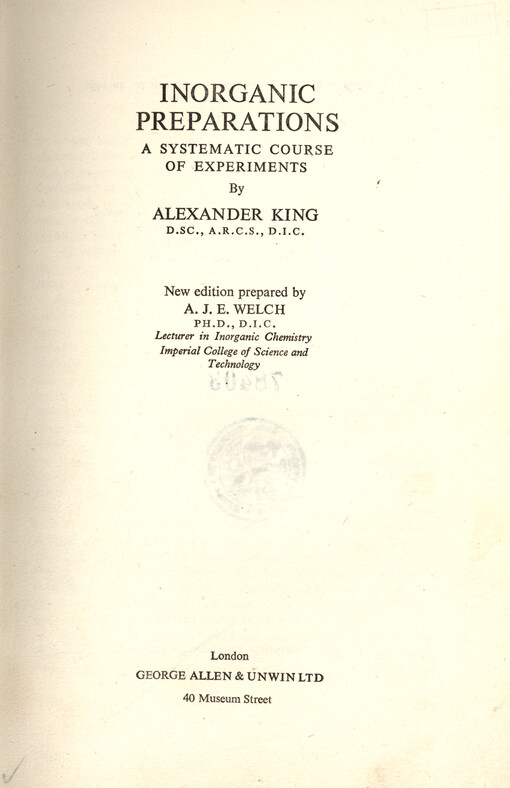 Inorganic preparations