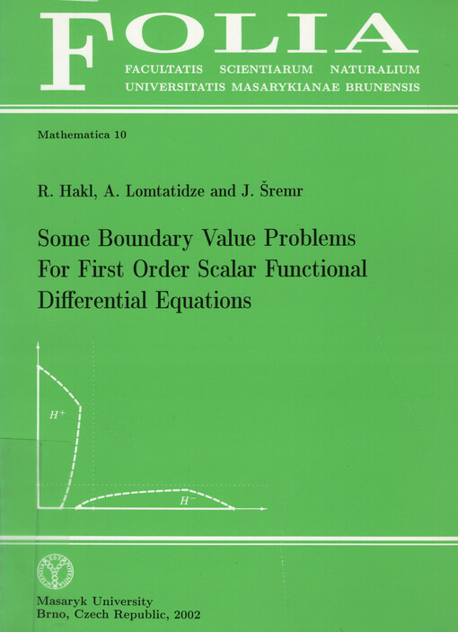  Some boundary value problems for first order scalar functional differential equations