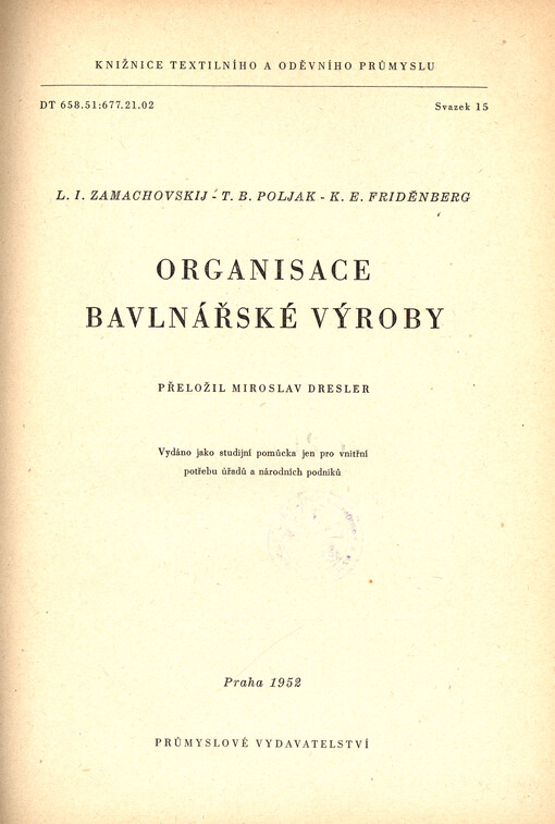 Organisace bavlnářské výroby