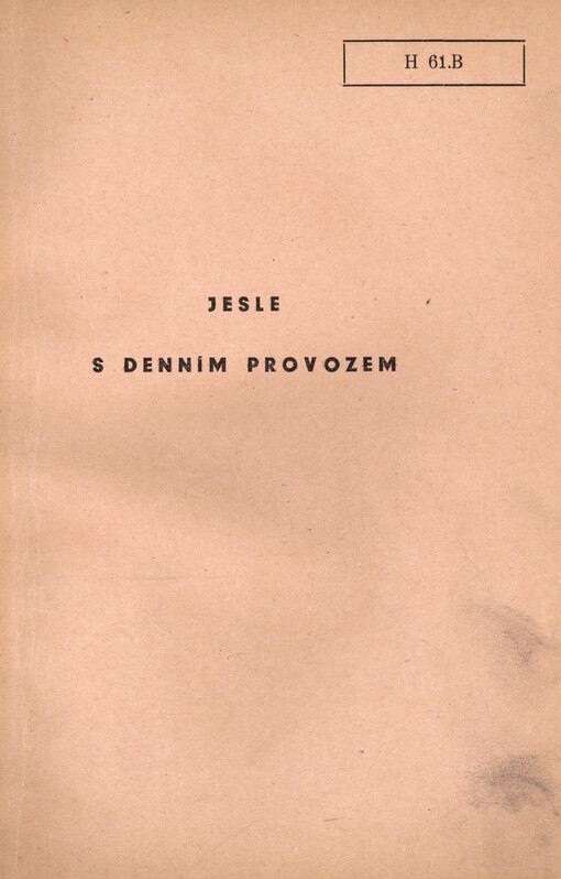 Typisační sborník 1952. 7. doplňky a opravy, Jesle