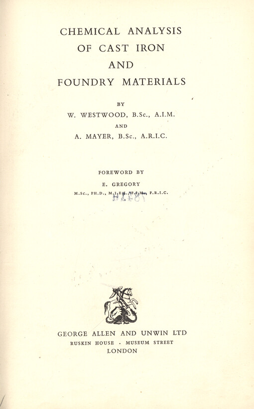 Chemical analysis of cast iron and foundry materials