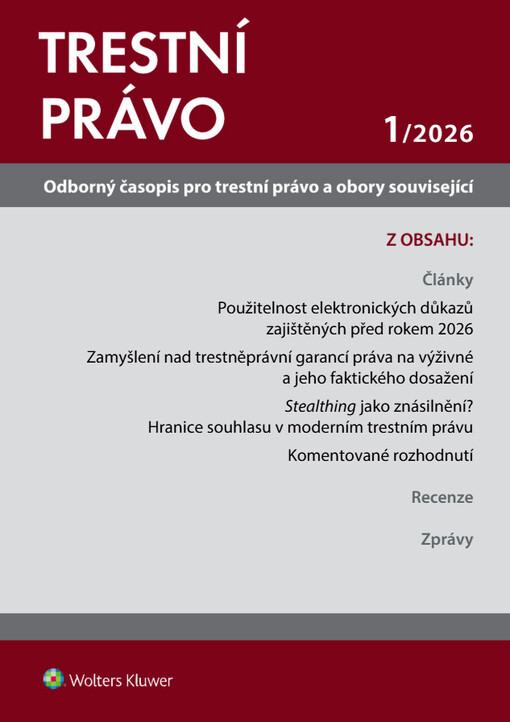 Trestní právo : odborný časopis pro trestní právo a obory související