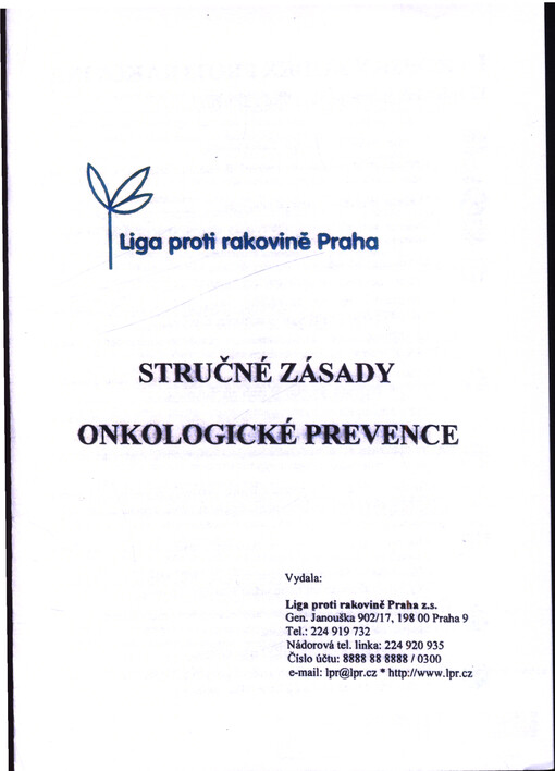 Stručné zásady onkologické prevence