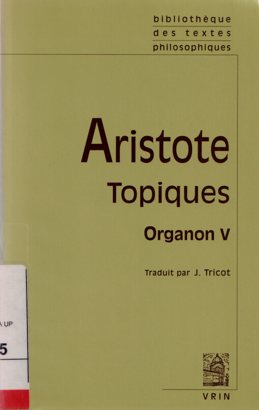 Organon. V, Topiques