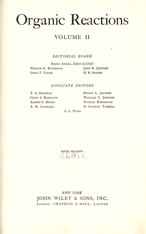 Organic reactions. Vol. 2