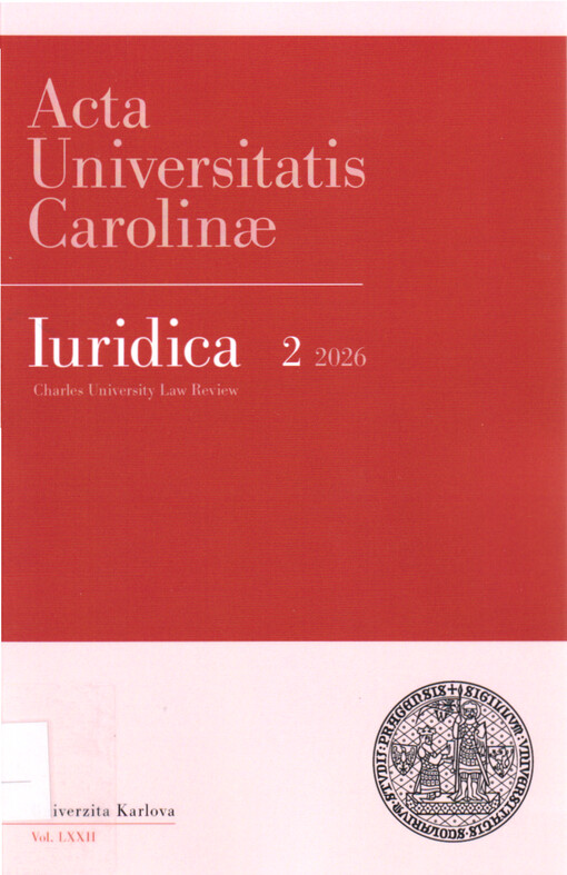 Acta Universitatis Carolinae. Iuridica