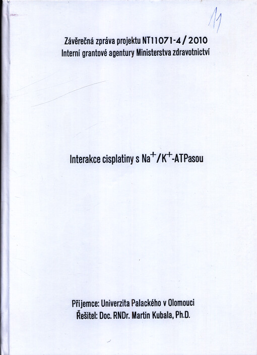 Interakce cisplatiny s Na+ /K+ -ATPasou