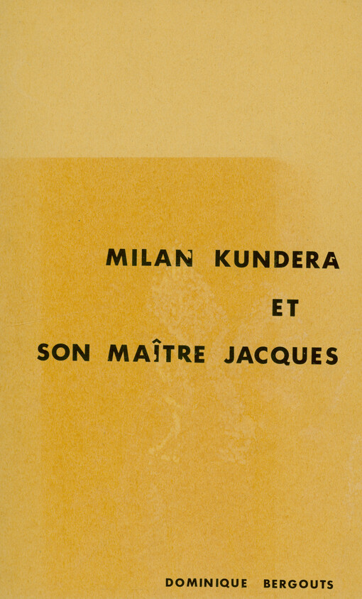Milan Kundera et son maître Jacques